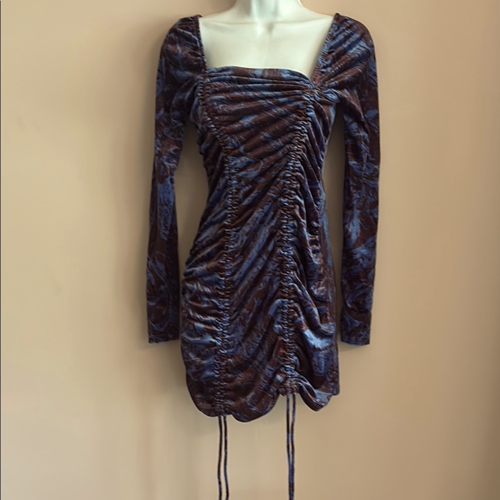 Wild Fable Blue and purple Long Sleeve Dress